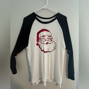Oversized Christmas Santa Baseball tee